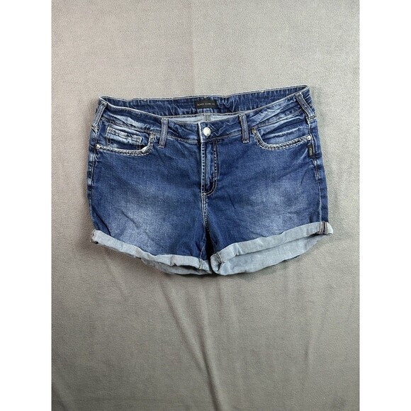 Silver Jeans Co Women's Elyse Shorts Size 34 Waist Blue Fade - Picture 1 of 5